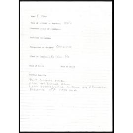Biographical notes on E Moir
