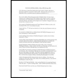Matilda Sophia Cook 12 December 1899 to 10 August 1983 : Notes about various members of the Strongman; Edmonds and Cook families