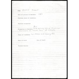 Biographical notes about Robert Niblock