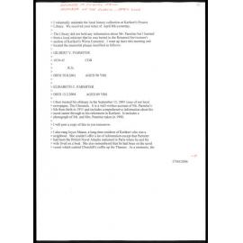Biographical notes and obituary of Gilbert V. Parmiter