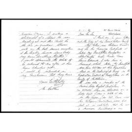 Letter from M. Calkin to Jack Lee