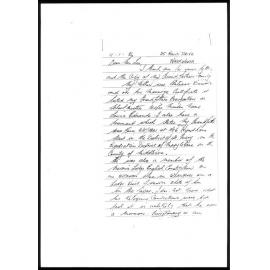 Letter from M. Calkin to Jack Lee