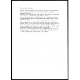 Notes by Dave and Dorothy Barn