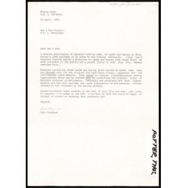 Resumés of Lands and Survey files of Thomas Potter