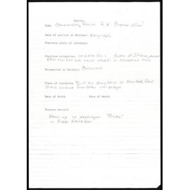 Biographical notes about Maurice Reeve