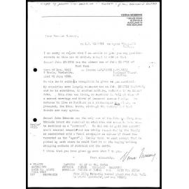 Letters to Fenwick Barrett about Samuel John Edmonds