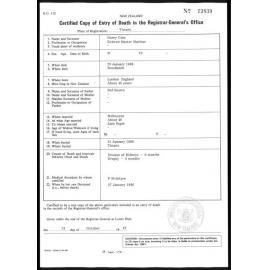 Various documents about Henry Cains
