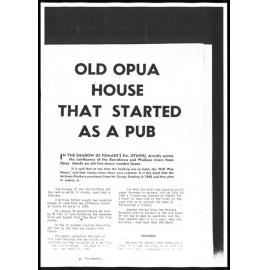 Old Opua house that started as a pub : The McInnes homestead : Copy of Judge Manning's report on William Cains' Otuihu land claim
