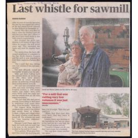 Last whistle for sawmill