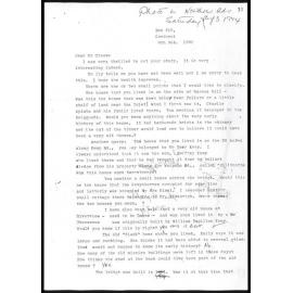 Letter from Nancy Pickmere to Mr Cleave