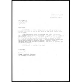 Letter from Catharine Ferguson to Replay Radio