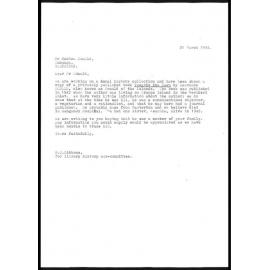 Letter from Monica Gibbons to Hadden Donald