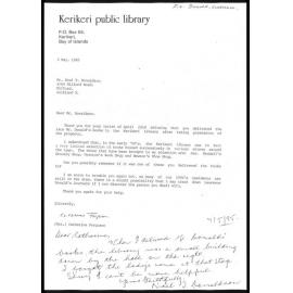 Letter from Noel Donaldson to Catharine Ferguson