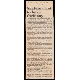 Skaters want to have their say