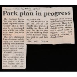 Park plan in progress