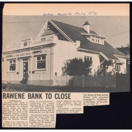 Rawene bank to close
