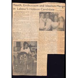 Youth; Enthusiasm and Idealism Merge in Labour's Hobson Candidate