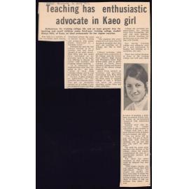Teaching has enthusiastic advocate in Kaeo girl