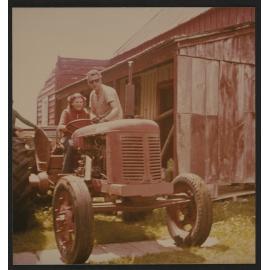 Unknown couple on tractor