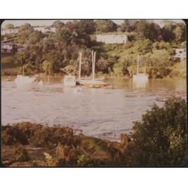 Five yachts at Waipapa Landing