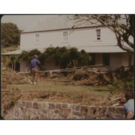 Debris outside the Kemp House