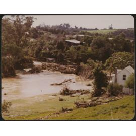 Looking from Kemp House at flood