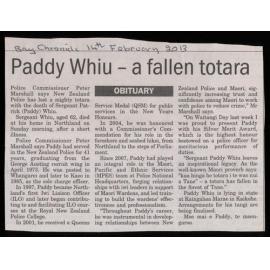 Paddy Whiu - a fallen totara