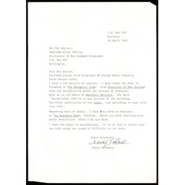 Letter from Nancy Pickmere to Pat Winter