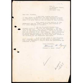 Letter from Eleanor H. Berry to Nancy Pickmere