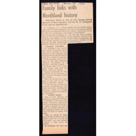 Family links with Northland history