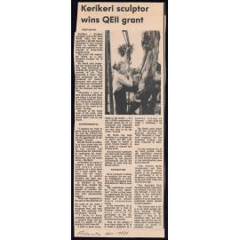 Kerikeri sculptor wins QEII grant