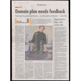 Domain plan needs feedback : Opportunity for legacy work excites artist