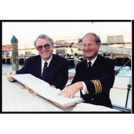 Photograph of Stephen McElrea and Captain Chris Blake