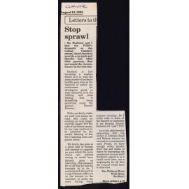 Letter supporting Cinema landscape plan