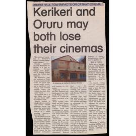 Kerikeri and Oruru may both lose their cinemas