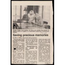 Saving precious memories
