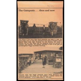 The gateposts then and now
