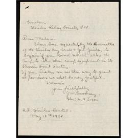 Letter from the Kerikeri Boy Scout and Girl Guide Troops to the Kerikeri Citrus Society