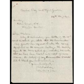 Letter from the Kerikeri Boy Scout and Girl Guide Troops to the Kerikeri Citrus Society