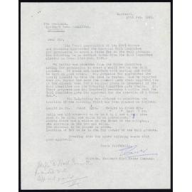 Letter from the Captain of the Kerikeri Girl Guide Company to the Chairman; Kerikeri Town Committee