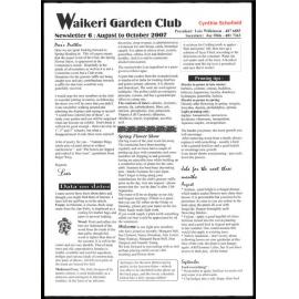 Waikeri Garden Club Newsletter 6