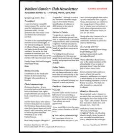 Waikeri Garden Club Newsletter 12
