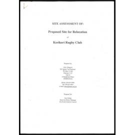 Site assessment of: Proposed site for relocation of Kerikeri Rugby Club