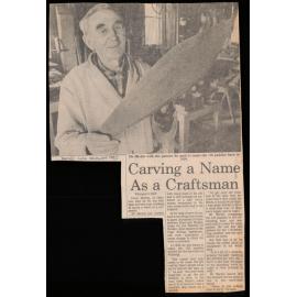Carving a name as a craftsman