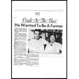 He wanted to be a farmer