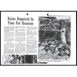 Ruins repaired in time for reunion