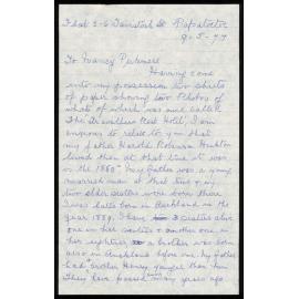 Letter from Clarissa Waddell to Nancy Pickmere