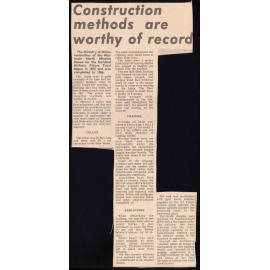 Construction methods are worthy of record