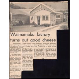Waimamaku factory turns out good cheese