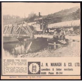 The Northland timber industry of yesteryear